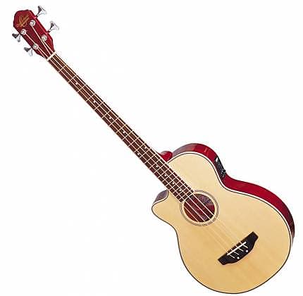 Oscar Schmidt OB100NLH Acoustic-Electric Bass, Left-handed, Select Spruce Top, Mahogany Sides image 1