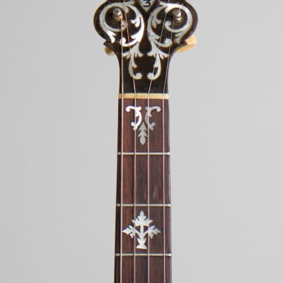 Wm. Lange  Super Orpheum 3 Tenor Banjo,  c. 1929, ser. #17368, black tolex hard shell case. image 5