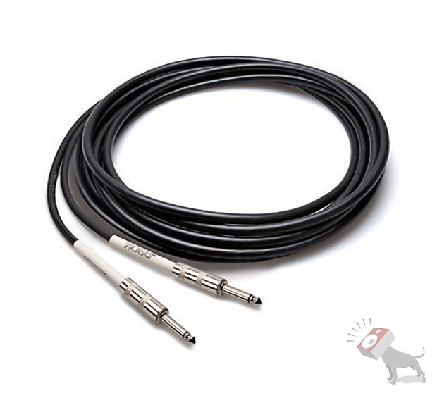 Hosa GTR-215 1/4" TS Straight to Same Guitar/Instrument Cable - 15' image 1
