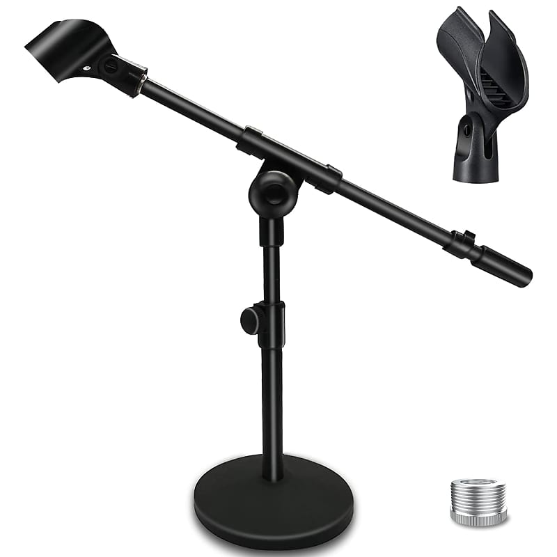 Adjustable Desktop Mic Stand, Desk Stand Tabletop Table Top Reverb