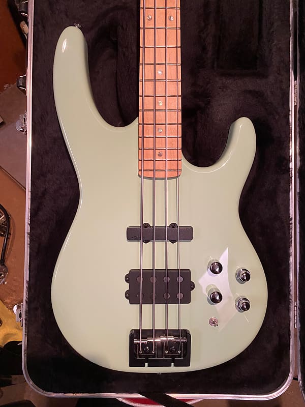 Carvin B4 Electric Bass 4 String  with Active Electronics!  AS~New and in Minty.  2005 - Sea Foam Green, Maple, Abalone, Custom Made cap'n Mike Model.  OHSC and all paperwork.  Killer Bass! image 1