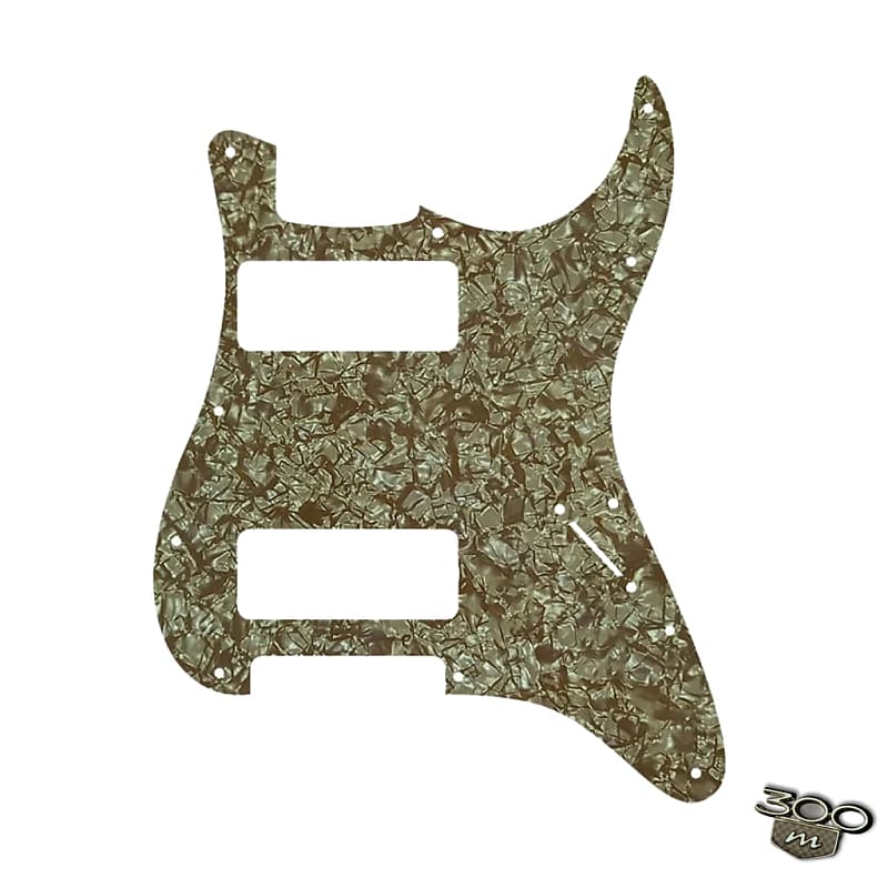 4 Ply Brown Pearl Double P90 Strat Style Pickguard image 1