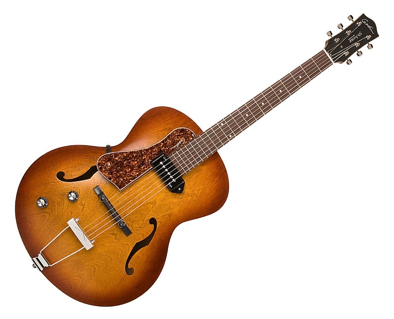 Godin 5th Avenue P90 Left Handed Hollowbody Guitar - Cognac Burst image 1