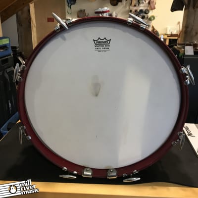 Gretsch Stop Sign Badge Drum Kit (1972-1979) 12", 13", 14", 18" Berry Red Stain with Humes and Berg Fibre Cases for 12,14, 18 image 3