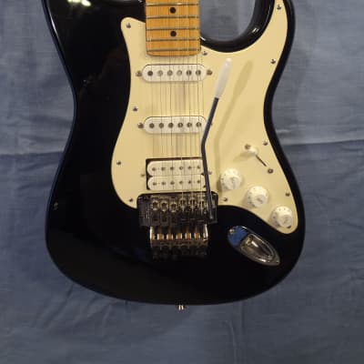 Fender MIJ Stratocaster 1989 Black original left hand model image 2