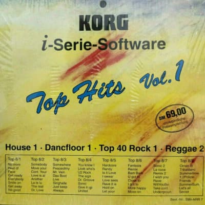 KORG i-Serie SOFTWARE Diskette TOP HITS Musik Vol.1, Styles, Songs