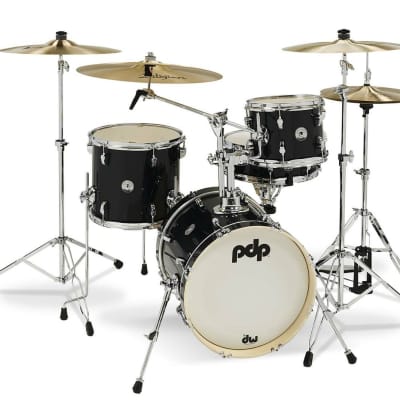 PDP New Yorker Drum Set 4pc Black Onyx Sparkle Shell Pack PDNY1604BO image 1