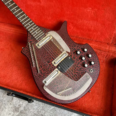 Jerry Jones Electric sitar guitar original vintage Danelectro coral image 4