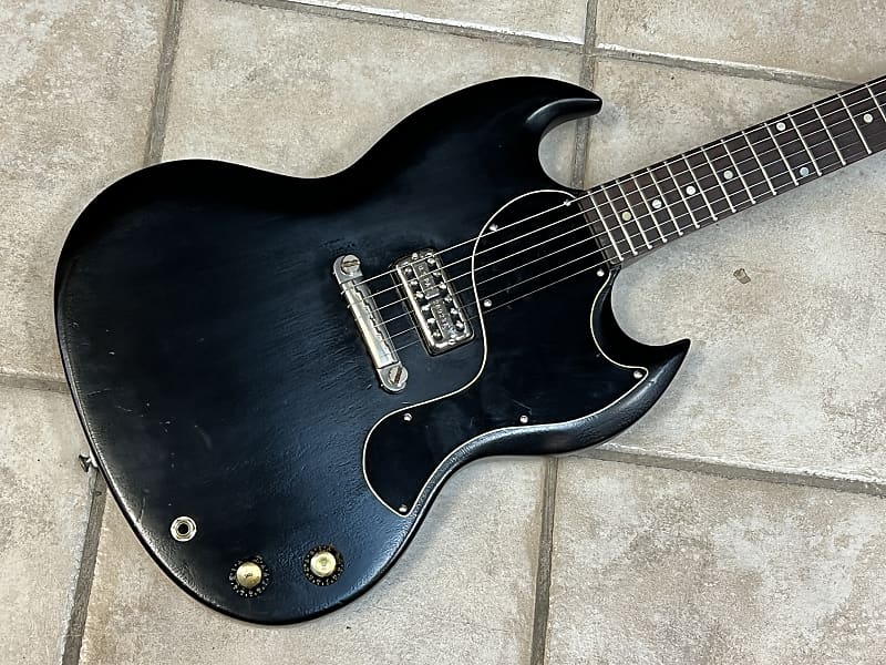1963 Gibson SG Jr Junior modded faded Ebony Black relic with