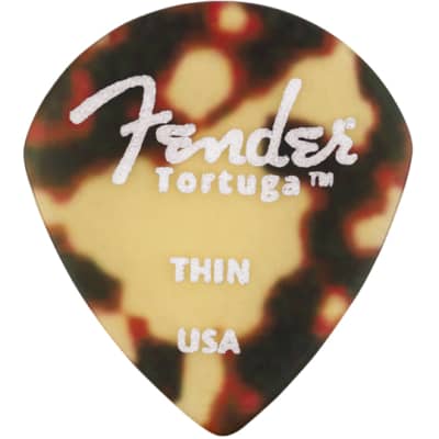 Fender Tortuga Picks 551 Shape 6 Pack Thin Tortoise for sale
