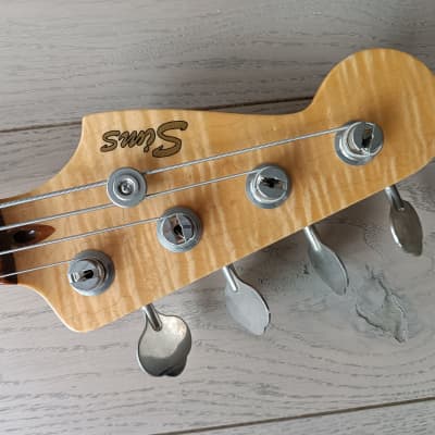 Enfield Sims Avenger Custom Jazz Bass left or right handed Sims Flea pickup, MonoNeon style. image 3