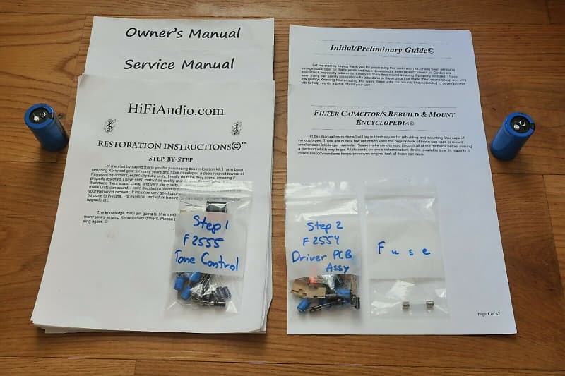 Sansui AU2900 restoration kit filter capacitor repair rebuild fix  			