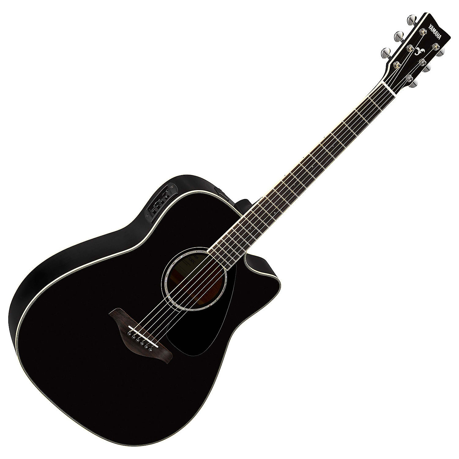 Yamaha acoustic guitar black colour top