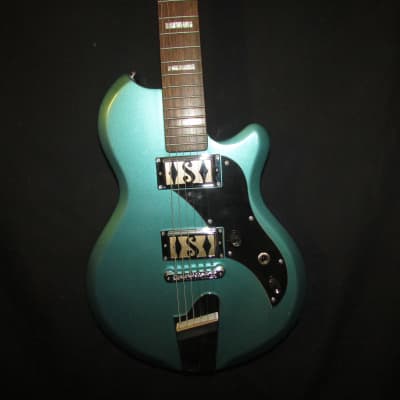 Supro 2020TM Westbury Dual Pickup Island Series Electric Guitar Turquoise Metallic, Free case image 5