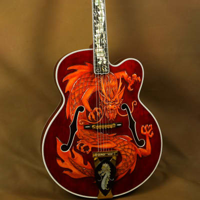 Gibson Super 400 China Dragon Bruce Kunkel Custom Masterpiece Archtop Guitar image 3