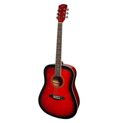 Lorden Acoustic Dreadnought Guitar (Wine Red) for sale