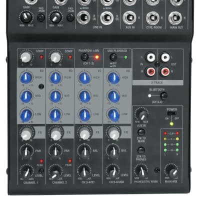 Harbinger L802 8-Channel Mixer with 2 XLR Mic Preamps Standard