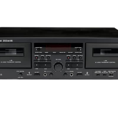 Tascam 202MKVII Double Cassette Deck Player Rack Mount with USB 202-MKVII Mk 7 image 1