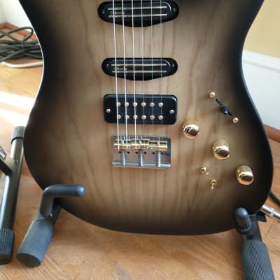 Custom built "T" style guitar – Chambered Swamp Ash image 1