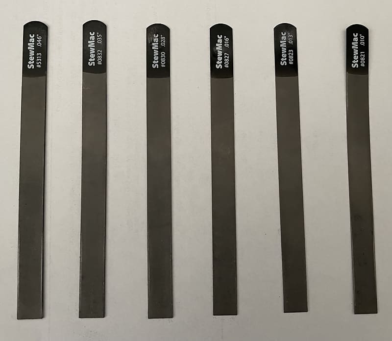 Stew Mac Gauged Nut Slotting File Set for Electric Guitar, Reverb