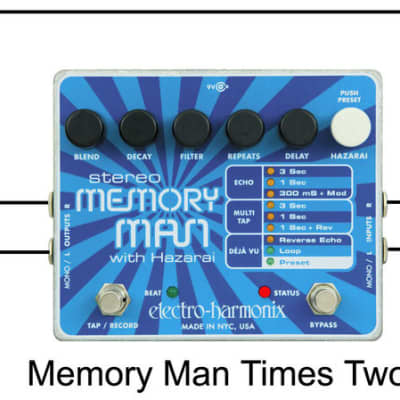 Electro-Harmonix Stereo Memory Man with hazarai eco y multitap delay image 6