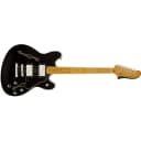 Fender Starcaster Electric Guitar, Maple Fingerboard, Black