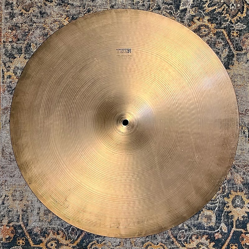 Rare Vintage Sabian FACTORY THIN RIDE 20” 2288 g SMOOTH Reverb