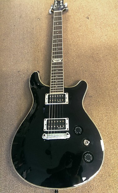 Used VIG Spirit Electric Guitar Black EMG Hz PU s 22 Frets Great Rock Guitar
