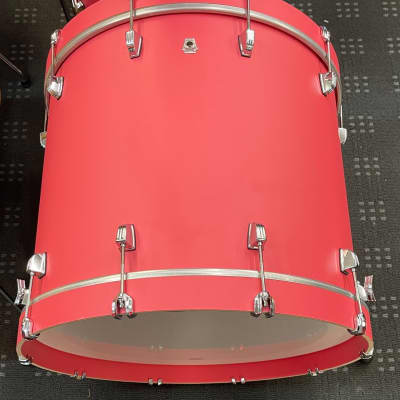 Ludwig Neusonic 4pc 10/12/16/22 Limited Edition Shell Pack 2021 Coral Red image 3