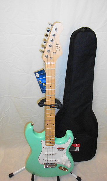 Indy Custom Electric Guitar, Sea Foam Green w/gig bag /stand image 1
