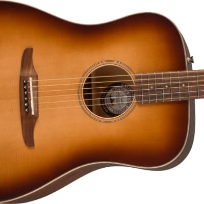 Fender Redondo Classic Elect/acoustic guitar, Pau Ferro board, Aged Cognac Burst image 7