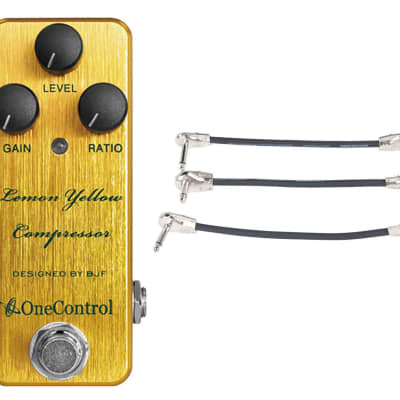 One Control Lemon Yellow + Gator Patch Cable 3 Pack for sale