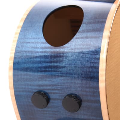 Ibanez AE390NTA Acoustic-Electric Guitar Natural High Gloss Top, Aqua Blue High Gloss Back and Sides image 8