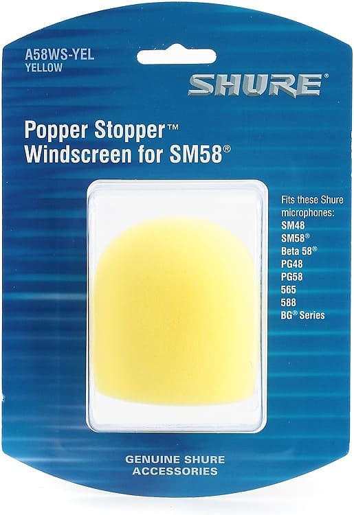 Shure A58WS Microphone Windscreen - Yellow image 1