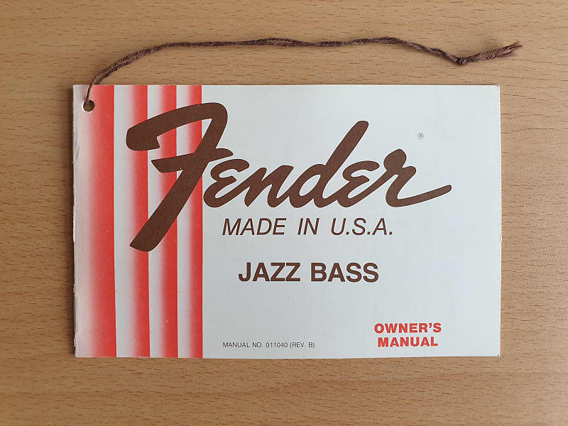 [Vintage] Fender Jazz Bass Owner's Manual 1978 (2) Reverb UK