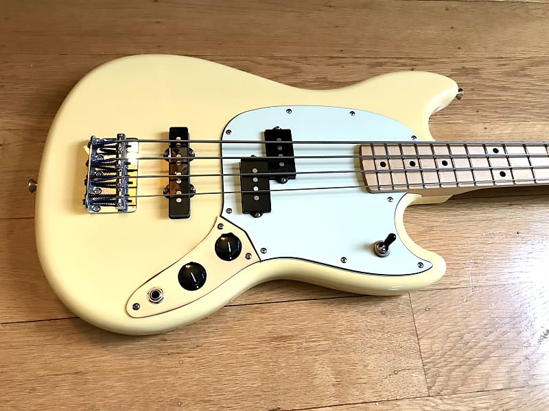 Fender Special Edition Mustang Pj Bass Buttercream With Reverb 8923