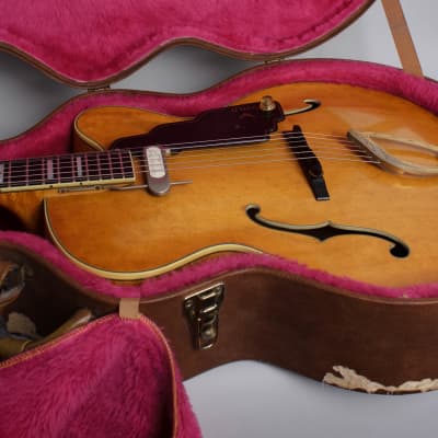 Guild  Artist Award B w/floating DeArmond pickup Arch Top Acoustic Guitar (1961), ser. #17325, brown tolex hard shell case. image 12