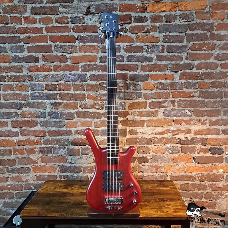 Warwick RockBass Corvette 5 String Bass w/ TSA Gator Case (2010s Red Stain)