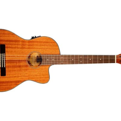 Kala GTR-MTN-E Solid Mahogany Thinline Nylon Guitar image 3
