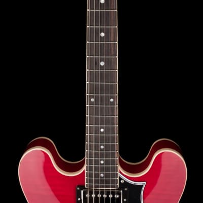 Heritage H-535 Semi-Hollow Trans Cherry Electric Guitar with Case image 13