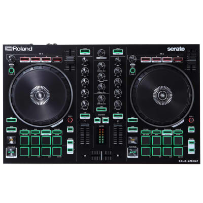 Roland DJ-202 Serato DJ Controller + 12" Active Speakers + Carrying Bag Pack image 2