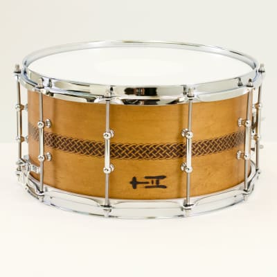 TreeHouse Custom Drums 7x14 6-ply Maple Snare Drum with Celtic Knotwork image 1