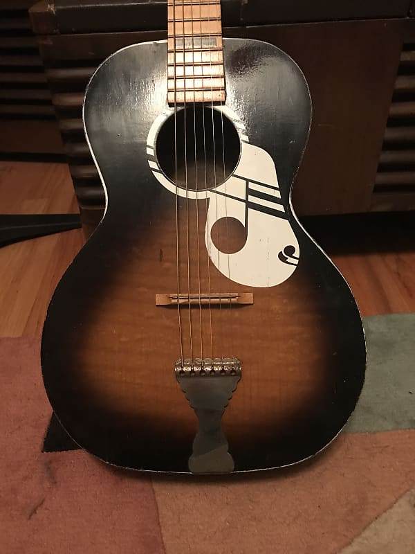 Kay Note Parlor Guitar 19591965 Sunburst Reverb