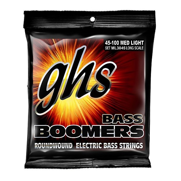 GHS ML3045 Bass Boomers Long-Scale Electric Bass Strings - Medium Light  (45-100) image 1