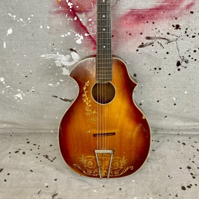 1930's Kay Kraft Recording King Style A Venetian Acoustic Guitar Gold Leaf for sale