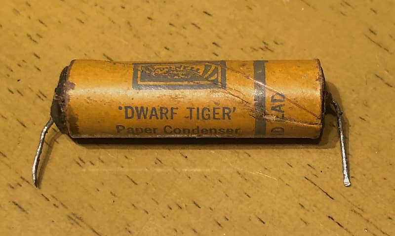 Rare Vintage Cornell Dubilier Dwarf Tiger Wax capacitor | Reverb UK