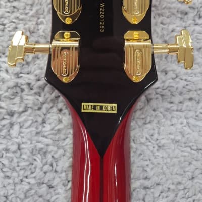 D'Angelico Excel DC Semi-Hollow Body Electric Guitar w/Hard Case, Trans Cherry image 9