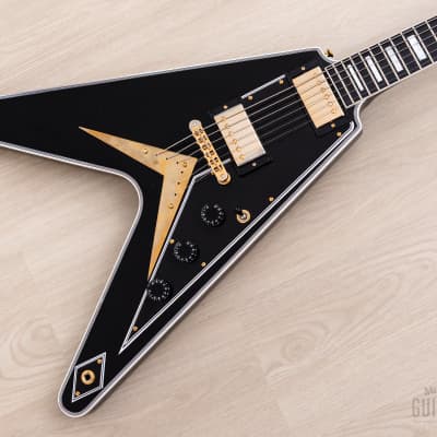 2022 Gibson Custom Shop Flying V Custom Black Beauty w/ Case, Tags & COA