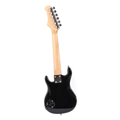 LAGRIMA 30" Child Beginner's Electric Guitar w/ 5 AMP, Straps, Tuner, Cord, Bag, Black image 3