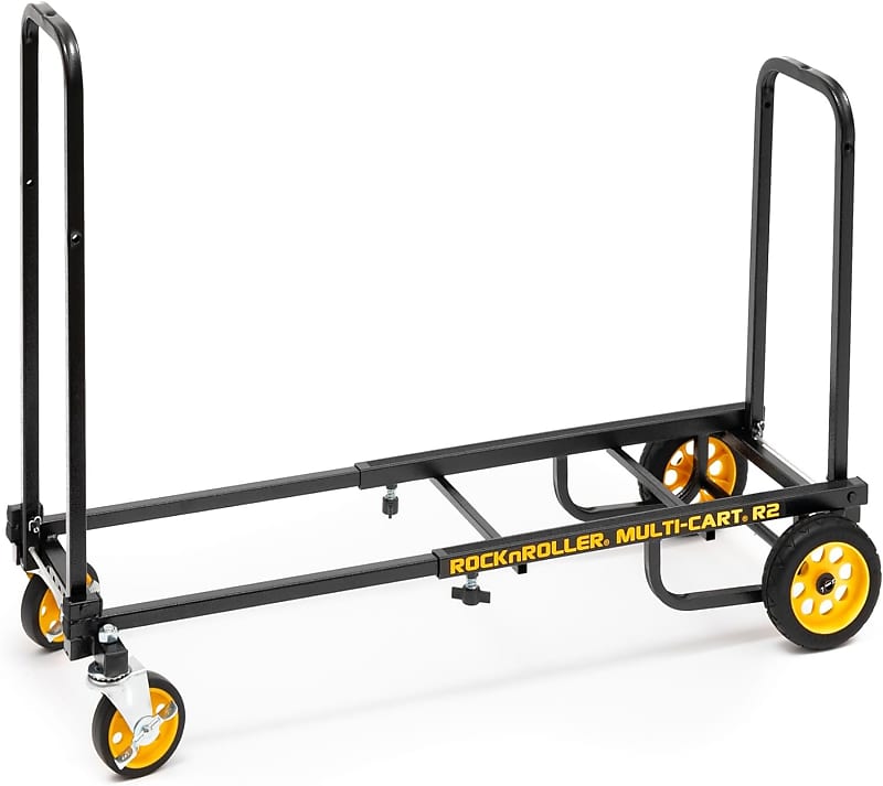 Rock-N-Roller R2RT (Micro) 8-in-1 Folding Multi-Cart/Hand Truck/Dolly/Platform Cart/26" to 39" Telescoping Frame/350 lbs. Load Capacity, Black image 1